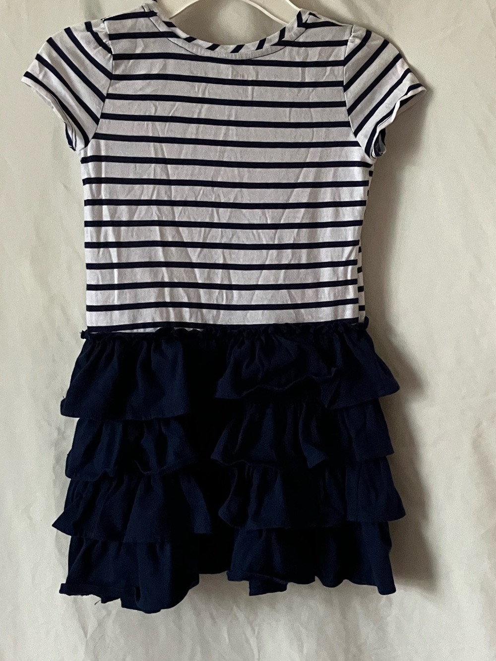 Epic Threads Navy & White Striped Butterfly Ruffle Dress  size 6. - Picture 2 of 6